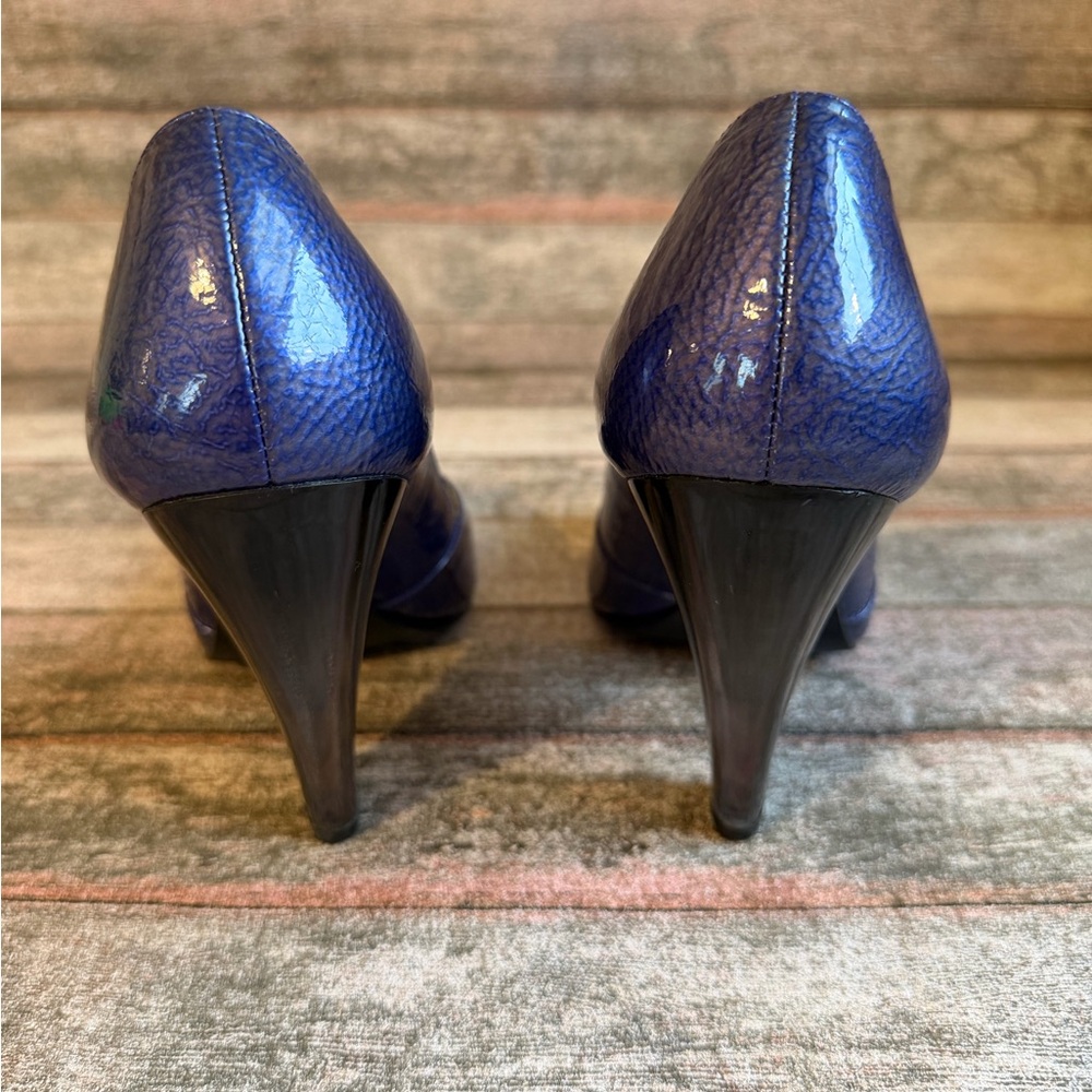 BCBGirls Shiny Blue Heels - Picture 5 of 7